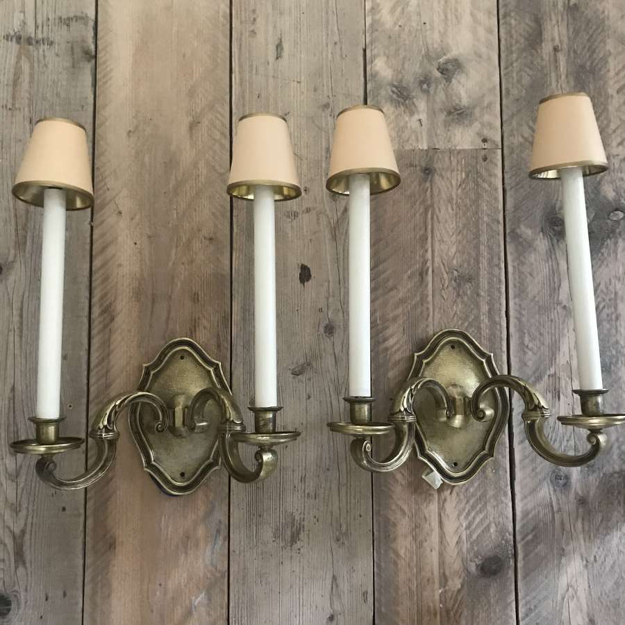 A pair of quality double wall sconces.
