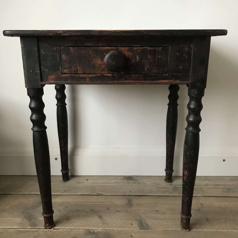 19th Century pine side table with distressed paint